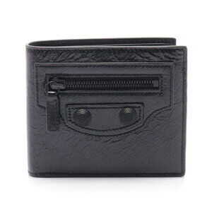 Balenciaga LE CAG Bifold Leather Wallet Black